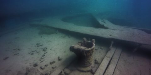 Samuel P. Ely Shipwreck in Lake Superior at Two Harbors, MN